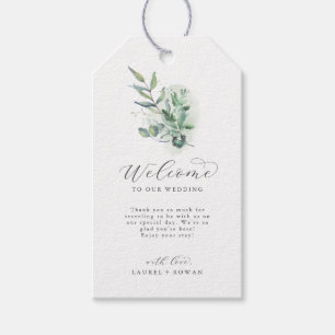 Étiquettes-cadeau Élégant Mariage de verdure Bienvenue Tags cadeaux