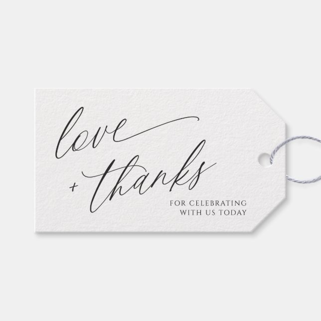 Étiquettes-cadeau Élégant Mariage moderne Merci Favoriser les étique (Devant (Horizontal))