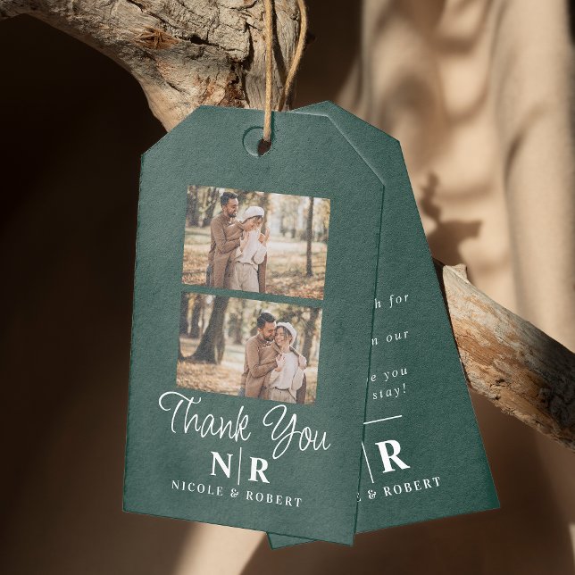 Étiquettes-cadeau Élégant Mariage Monogramme Mariage et Initiales de (Créateur téléchargé)