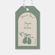 Élégant Merci Mariage à poires vertes