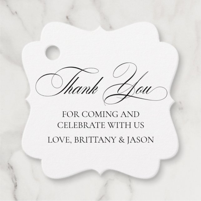 Étiquettes Cadeau Elegant Minimalist modern  (Devant)