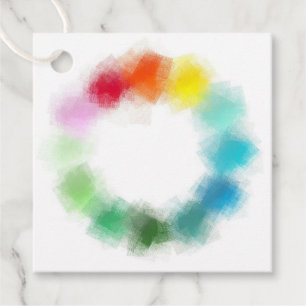 Étiquettes Cadeau Élégant moderne coloré Abstrait vierge Modèle