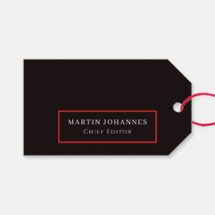 Étiquettes-cadeau Élégant Moderne Minimaliste Noir