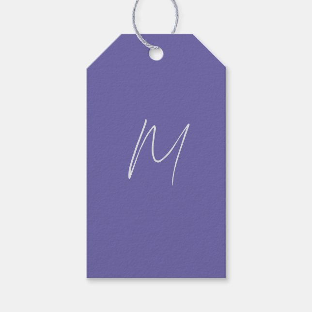 Étiquettes-cadeau Élégant Moderne Monogramme de Nom Propre (Devant)