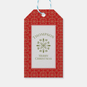 Étiquettes-cadeau Élégant Noël moderne Snowflake Motif de vacances