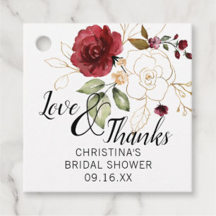 Étiquettes Cadeau Élégant parfum de Fête de Mariage Bourguignon Doré