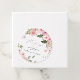 Étiquettes Cadeau Elegant Pink Sakura Flowers Wedding Favor Tags