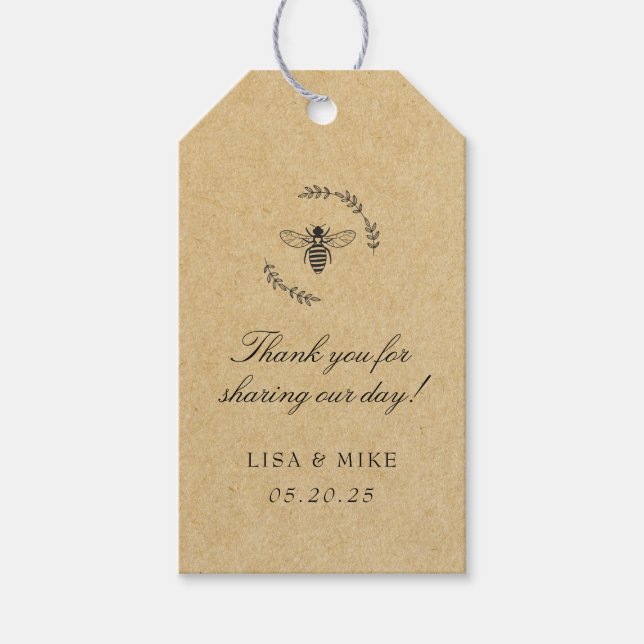 Étiquettes-cadeau Élégant pour être mariage Favoriser Merci Kraft (Devant)