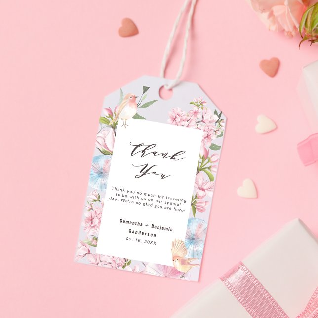 Étiquettes-cadeau Elégant Printemps Floral Mariage Faveur (Créateur téléchargé)