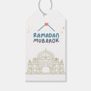 Étiquettes-cadeau Elégant Ramadan Moubarak islamique Masjid Design
