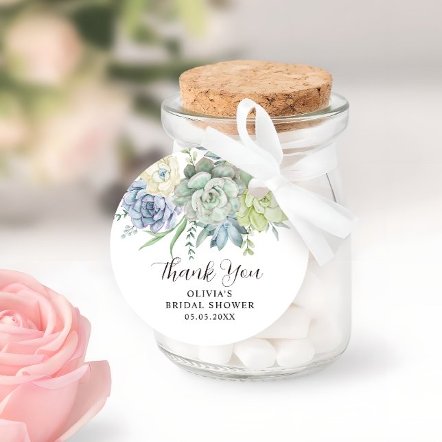 Étiquettes Cadeau Élégant Remerciement de Fête de Fiançailles avec S (Créateur téléchargé)