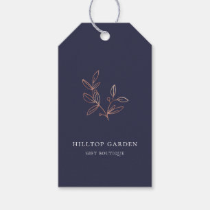 Étiquettes-cadeau Élégant Rose Gold Botanical Branch Prix Tags