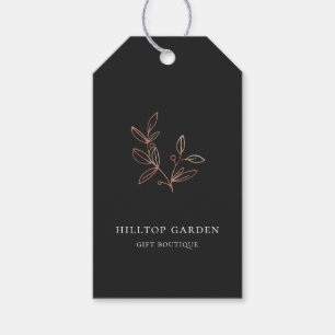 Étiquettes-cadeau Élégant Rose Gold Botanical Branch Prix Tags