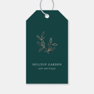 Étiquettes-cadeau Élégant Rose Gold Botanical Branch Prix Tags