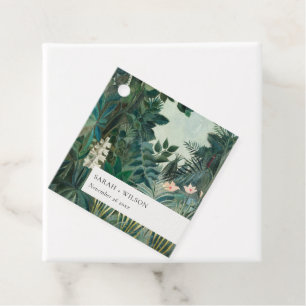 Étiquettes Cadeau Élégant Rustique Exotique Tropical Mariage de forê