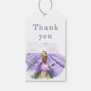 Étiquettes-cadeau Élégant Rustique Lavande Provence Fleurs Lilas