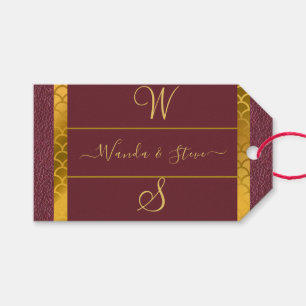 Étiquettes-cadeau Élégant sac cadeau Motif en cuir Mariage