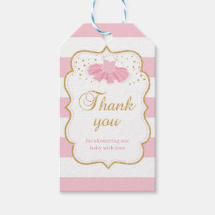 Étiquettes-cadeau Elégant Tutu robe baby shower cadeau tag de faveur