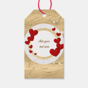 Étiquettes-cadeau Élégant Valentines, Amour, Mariage d'anniversaire