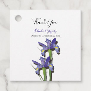 Étiquettes Cadeau Elégant violet Iris Mariage cadeau