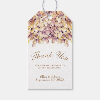 Étiquettes-cadeau Élégant violet rustique Hydrangea Favor tag