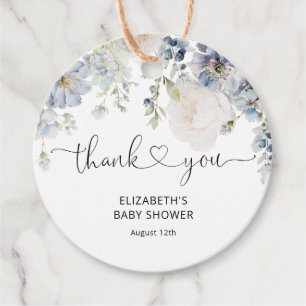 Étiquettes Cadeau Elégante aquarelle Floral Merci Favoriser Tags
