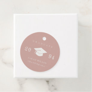 Étiquettes Cadeau Élégante Bouteille verte Minimale Graduation simpl