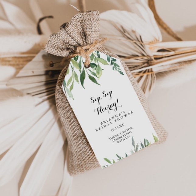 Étiquettes-cadeau Elégante Fête des mariées de Sip Sip Hooray tropic (Créateur téléchargé)