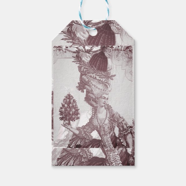 Étiquettes-cadeau Elégante Marie Antoinette Joyeux Noel (Devant)