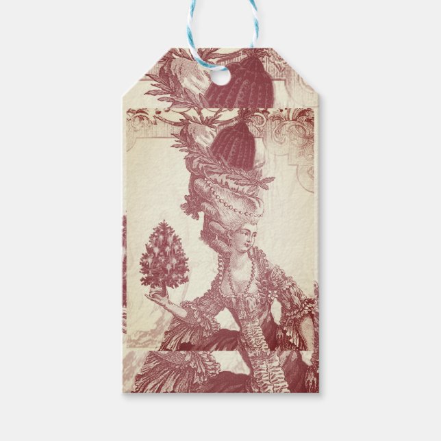 Étiquettes-cadeau Elégante Marie Antoinette Joyeux Noel (Devant)