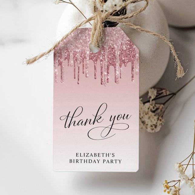 Étiquettes-cadeau Elégante Parties scintillant 60e anniversaire Merc (Créateur téléchargé)