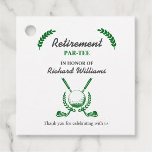 Étiquettes Cadeau Elégante Retraite Golf Club Wreath Theme Party