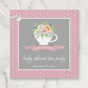 Étiquettes Cadeau Elégante Teacup Floral Teacup Baby shower Tea Part