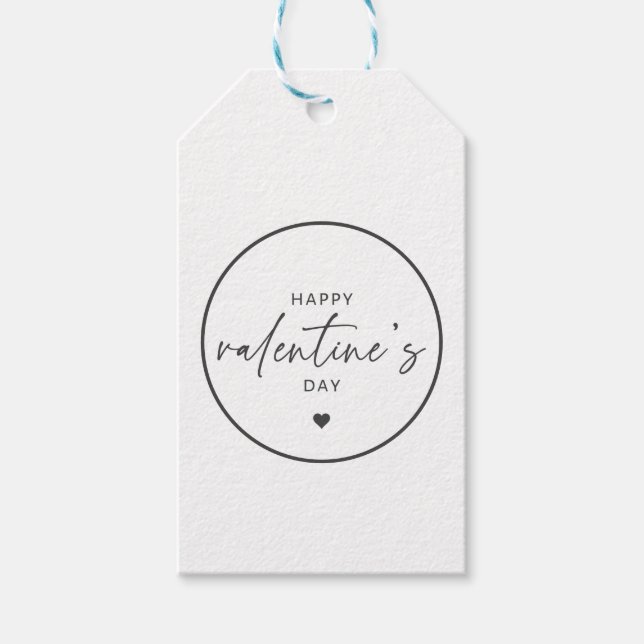 Étiquettes-cadeau Élégante typographie de script Heureuse Sainte-Val (Devant)