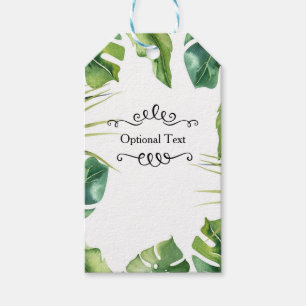 Étiquettes-cadeau Élégantes Feuilles de Palmier Tropicales pour Mari