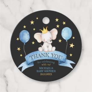 Étiquettes Cadeau éléphant bébé craie noire ÉTOILES ET BALLOONS