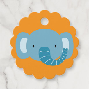 Étiquettes Cadeau Elephant Birthday Kids Art