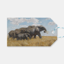Éléphants en migration (par Wilhelm Kuhnert)