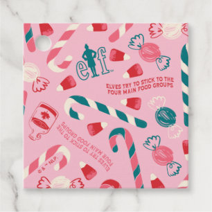 Étiquettes Cadeau Elf Holiday Candy Motif