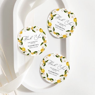 Étiquettes Cadeau Elle a trouvé sa fête de douche nuptiale de citron