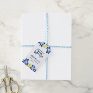 Étiquettes-cadeau Elle a trouvé sa grande fête de douche de mariage