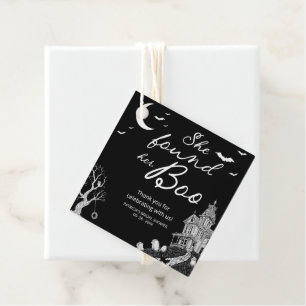 Étiquettes Cadeau Elle a Trouvé Sa Maison Hantée de Fête de Fiançail