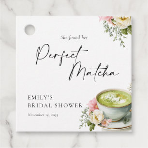 Étiquettes Cadeau Elle a trouvé sa robe de mariée parfaite au matcha