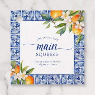 Étiquettes Cadeau Elle a trouvé ses oranges pour la fête de mariage 
