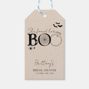 Étiquettes-cadeau Elle a Trouvé Son Amour Rustique Halloween Enterre