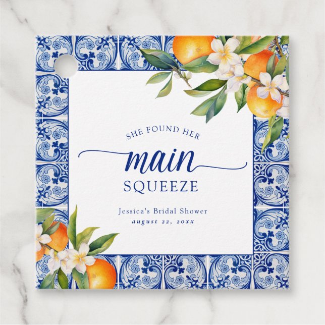 Étiquettes Cadeau Elle a trouvé son mariage d'Oranges de Squeeze pri (Devant)