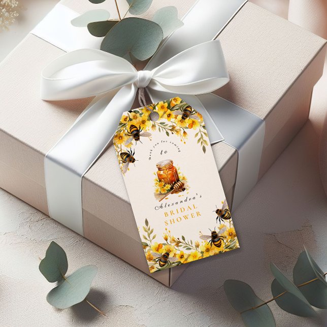 Étiquettes-cadeau Elle a trouvé son miel Salle de Réception de Maria (Créateur téléchargé)