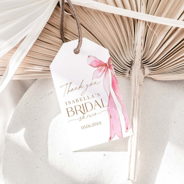 Étiquettes-cadeau Elle Attache Le Nœud Réception De Mariage  (Créateur téléchargé)