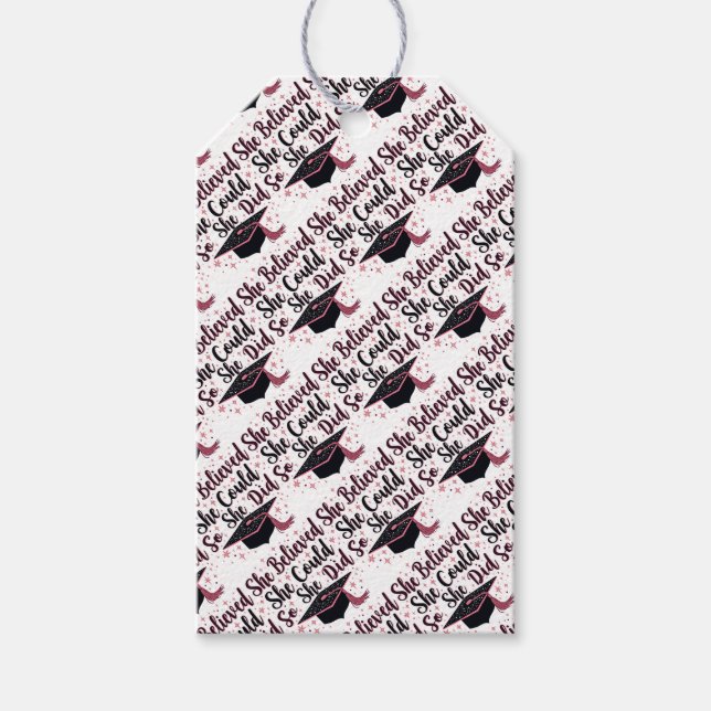 Étiquettes-cadeau Elle Croyait Qu'Elle Pouvait Le Faire. (Devant)