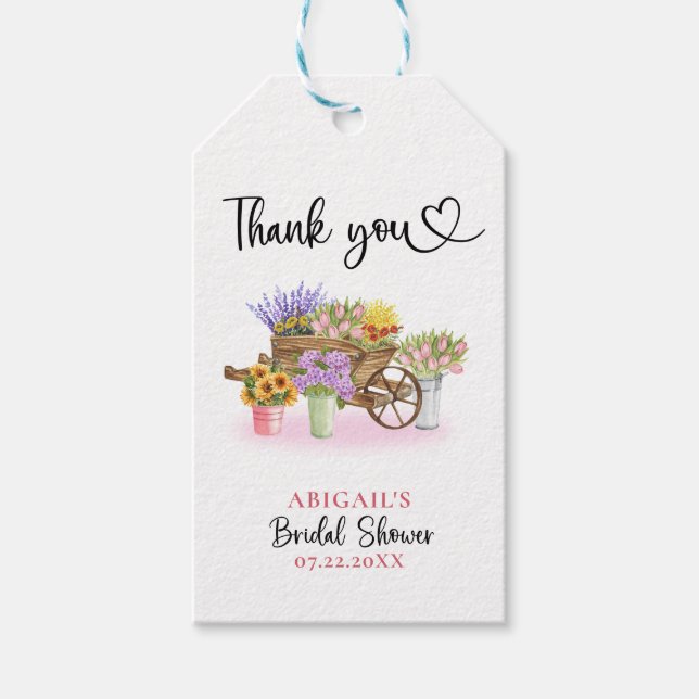 ÉTIQUETTES-CADEAU ELLE EST FRAÎCHE DU MERCI FLORAL DU MARCHÉ (Devant)